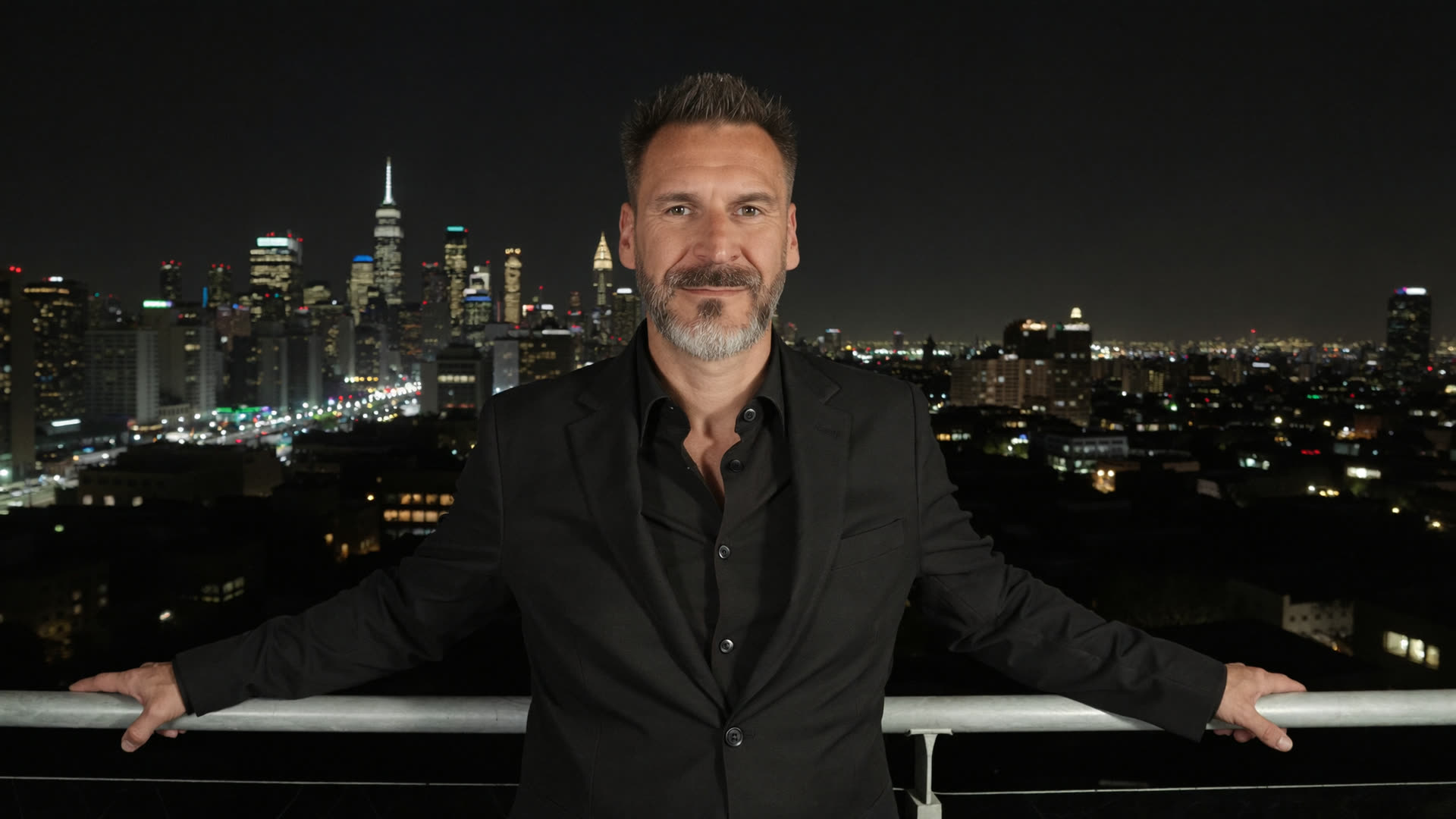Martin Kofler über der Skyline